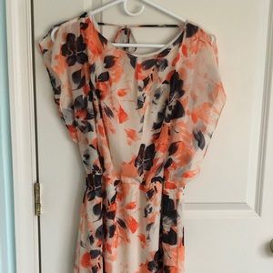Floral Flutter Sleeve Dress- The Limited Small